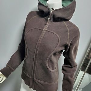 BROWN LULULEMON SCUBA HOODIE